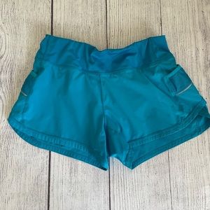 Athleta Teal Ready Set Running Shorts Size Small